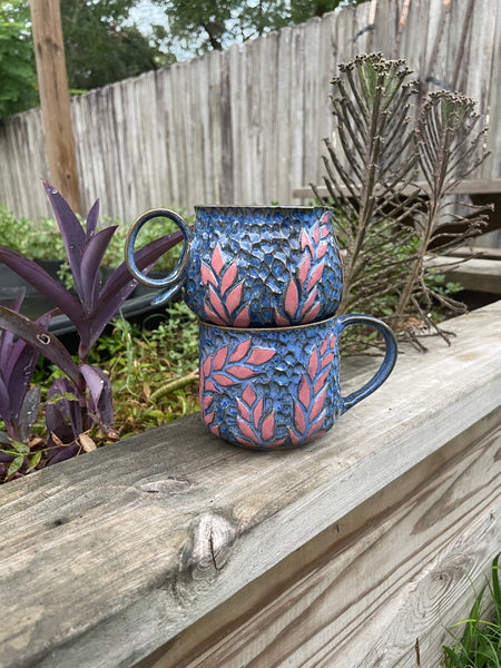 Carved Leaf Mug