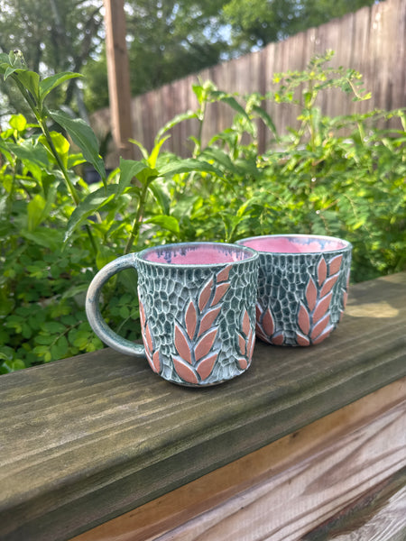 Carved Leaf Mug