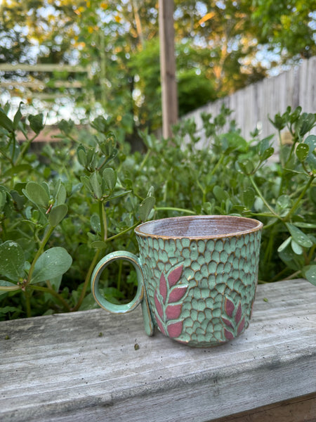 Carved Leaf Mug