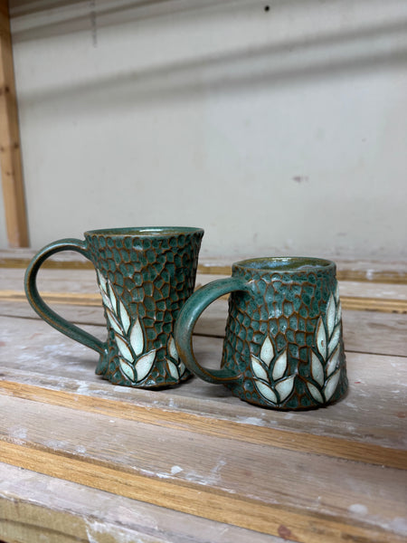 Carved Leaf Mug