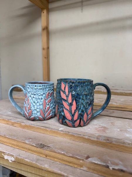 Carved Leaf Mug