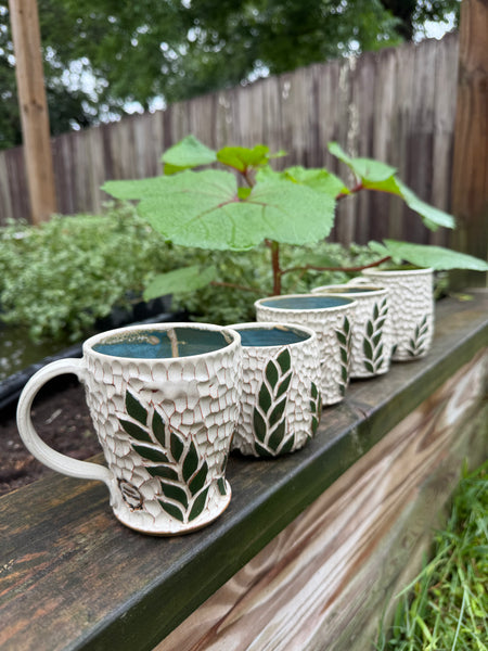 Carved Leaf Mug